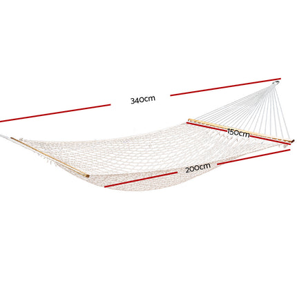 Gardeon Hammock Bed Outdoor Chair Camping Hanging Hammocks Mesh 2 Person.