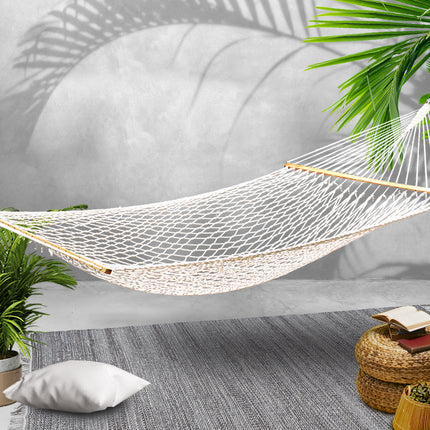Gardeon Hammock Bed Outdoor Chair Camping Hanging Hammocks Mesh 2 Person.