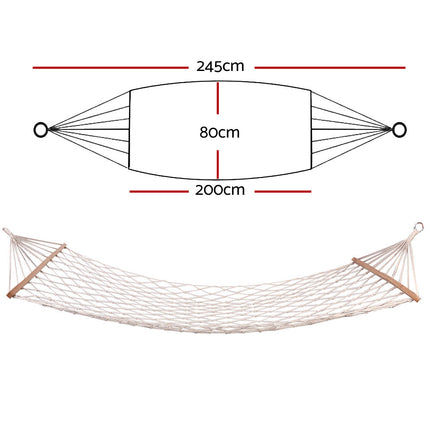 Gardeon Hammock Bed Outdoor Chair Camping Hammocks Hanging Mesh.