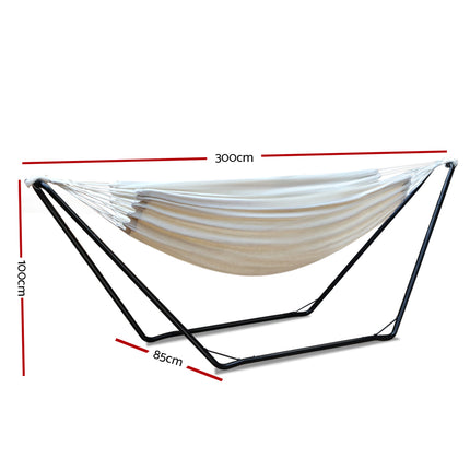 Gardeon Hammock Bed with Stand Outdoor Camping Hammocks Steel Frame.