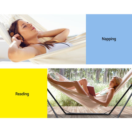 Gardeon Hammock Bed with Stand Outdoor Camping Hammocks Steel Frame.