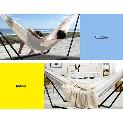 Gardeon Hammock Bed with Stand Outdoor Camping Hammocks Steel Frame.
