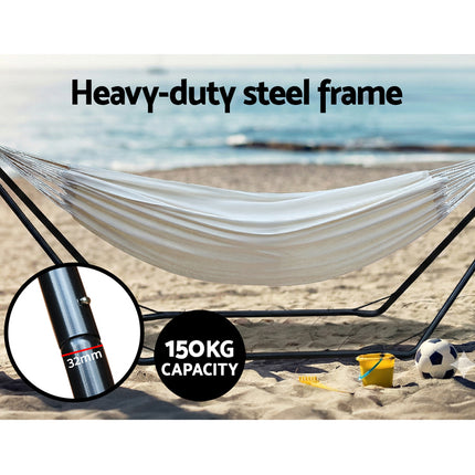 Gardeon Hammock Bed with Stand Outdoor Camping Hammocks Steel Frame.