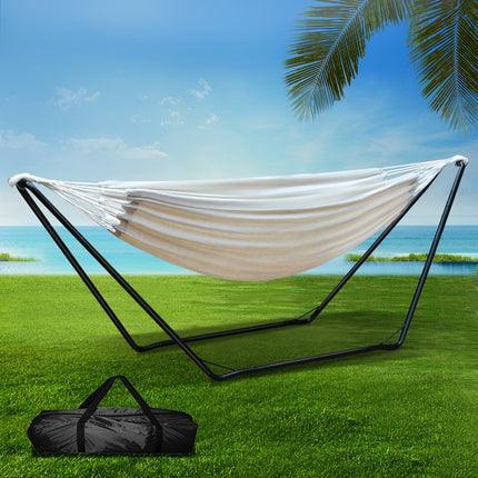 Gardeon Hammock Bed with Stand Outdoor Camping Hammocks Steel Frame.