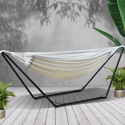 Gardeon Hammock Bed with Stand Outdoor Camping Hammocks Steel Frame.