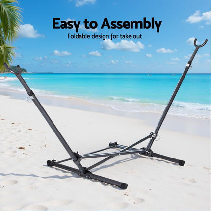 Gardeon Hammock Bed Stand Steel Frame Outdoor Indoor.