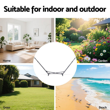 Gardeon Hammock Bed Stand Steel Frame Outdoor Indoor.