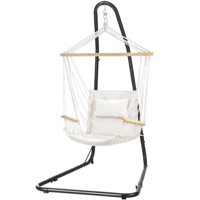 Gardeon Hammock Chair with Heavy Duty Steel Stand.