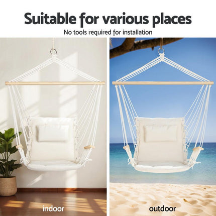Gardeon Hammock Chair with Heavy Duty Steel Stand.