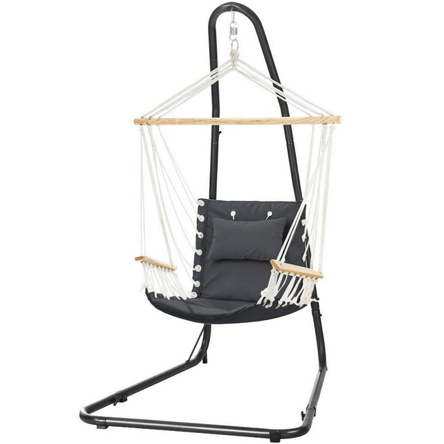 Gardeon Hammock Chair with Heavy Duty Steel Stand.