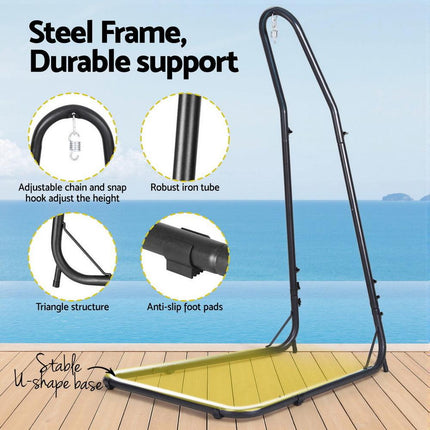Gardeon Hammock Chair with Heavy Duty Steel Stand.