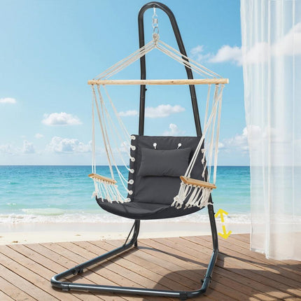 Gardeon Hammock Chair with Heavy Duty Steel Stand.