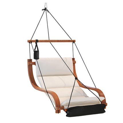 Gardeon Hammock Chair Wooden Hanging Indoor Outdoor Lounge Patio.