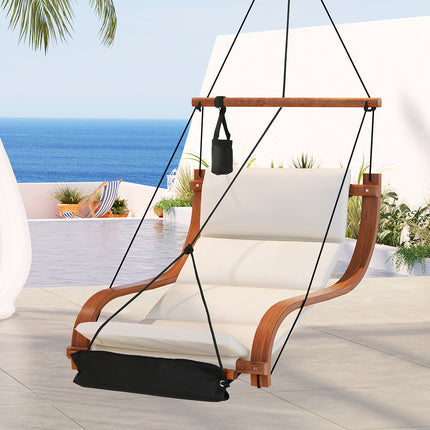 Gardeon Hammock Chair Wooden Hanging Indoor Outdoor Lounge Patio.