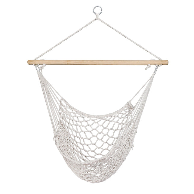 Gardeon Hammock Chair Outdoor Hanging Camping Mesh Indoor Cream.