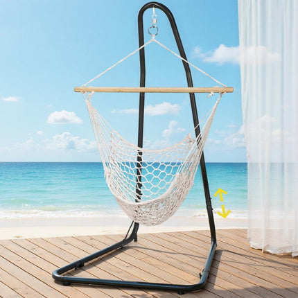 Gardeon Hammock Hanging Chair with Heavy Duty Steel Stand.
