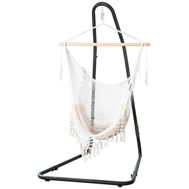 Gardeon Hammock Hanging Chair with Heavy Duty Steel Stand.