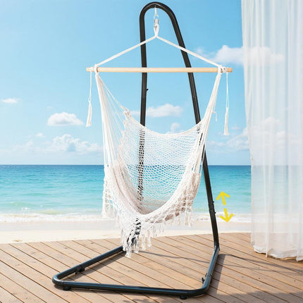 Gardeon Hammock Hanging Chair with Heavy Duty Steel Stand.