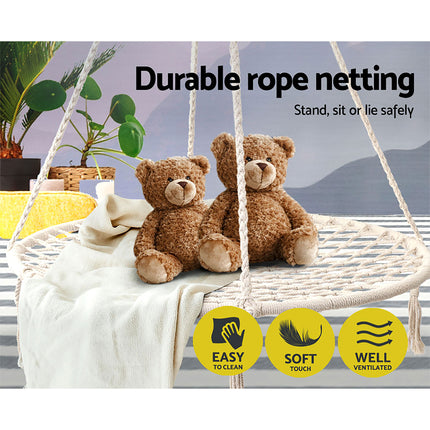 Gardeon Hammock Chair Outdoor Tree Swing Nest Web Hanging Seat 100cm.