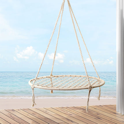 Gardeon Hammock Chair Outdoor Tree Swing Nest Web Hanging Seat 100cm.