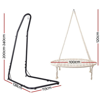 Gardeon Hammock Hanging Chair with Steel Stand.