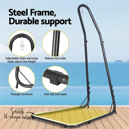 Gardeon Hammock Hanging Chair with Steel Stand.