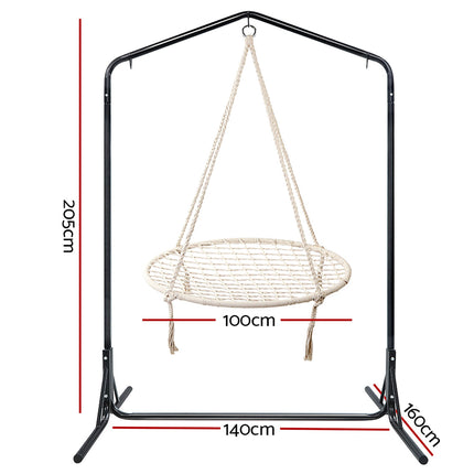 Gardeon Hammock Chair with Stand Nest Web Outdoor Swing 100cm.