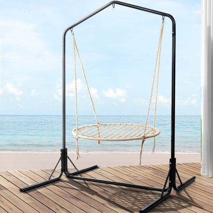 Gardeon Hammock Chair with Stand Nest Web Outdoor Swing 100cm.