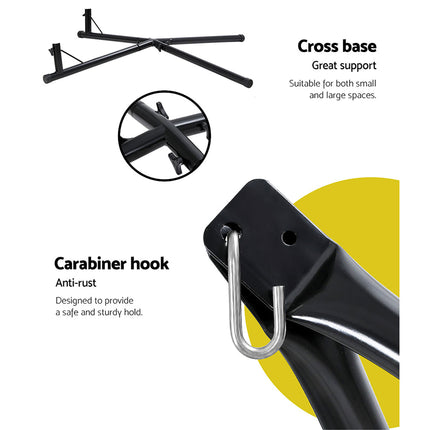 Gardeon Hammock Chair with Stand Nest Web Outdoor Swing 100cm.