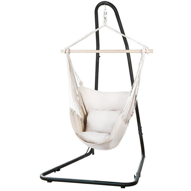 Gardeon Hammock Chair with Heavy Duty Steel Stand.