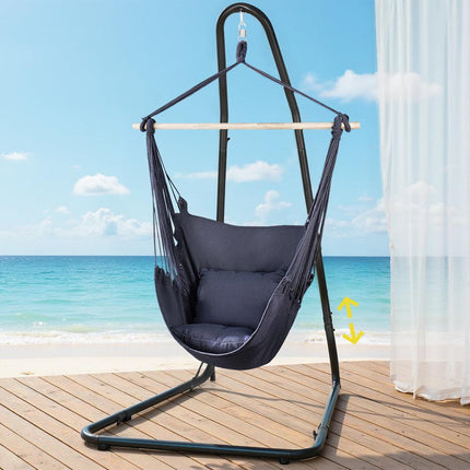 Gardeon Hammock Chair with Heavy Duty Steel Stand.