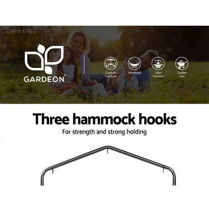 Gardeon Outdoor Hammock Chair with Stand Swing Hanging Hammock with Pillow Grey.