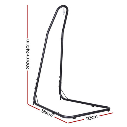 Gardeon Hammock Chair Stand Heavy Duty Steel Frame Black.