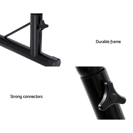 Gardeon Hammock Chair Steel Stand Outdoor Furniture Heavy Duty Black.