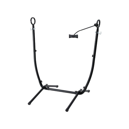 Gardeon Hammock Chair Stand Iron Frame w/ Phone Holder Black.
