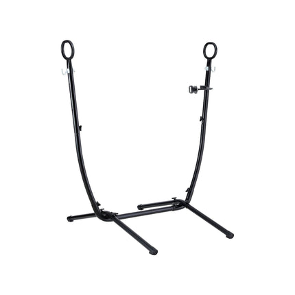 Gardeon Hammock Chair Stand Iron Frame w/ Phone Holder Black.