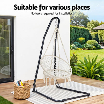 Gardeon Hammock Hanging Chair with Steel Stand.