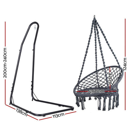 Gardeon Hammock Hanging Chair with Steel Stand.