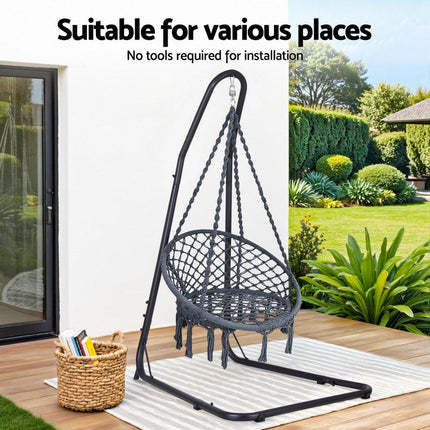 Gardeon Hammock Hanging Chair with Steel Stand.