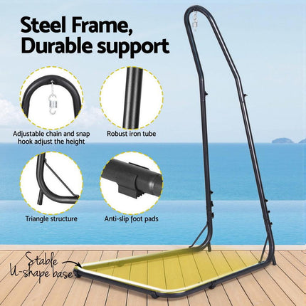 Gardeon Hammock Hanging Chair with Steel Stand.