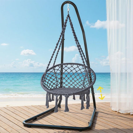 Gardeon Hammock Hanging Chair with Steel Stand.