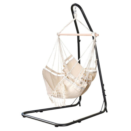 Gardeon Hammock Hanging Chair with Steel Stand.