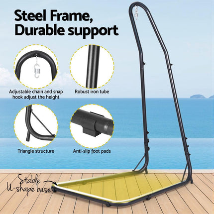Gardeon Hammock Hanging Chair with Steel Stand.