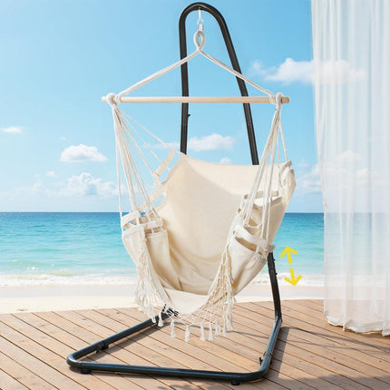 Gardeon Hammock Hanging Chair with Steel Stand.