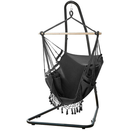 Gardeon Hammock Hanging Chair with Steel Stand.