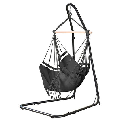 Gardeon Hammock Hanging Chair with Steel Stand.