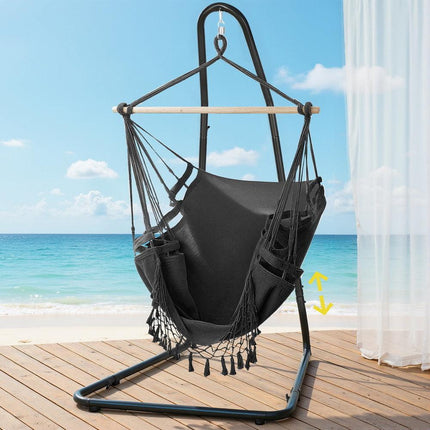 Gardeon Hammock Hanging Chair with Steel Stand.