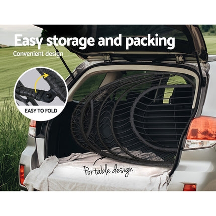 Gardeon Outdoor Egg Swing Chair Hanging Chair Wicker Rope Pod Stand Foldable Grey.