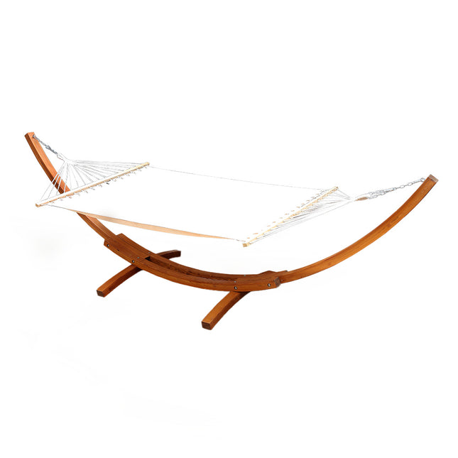 Gardeon Hammock Bed Outdoor Camping Garden Timber Hammock with Stand.