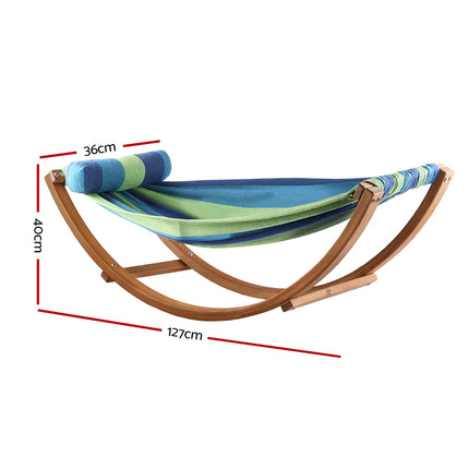 Gardeon Hammock Bed Outdoor Camping Kids Timber Hammock Rocking.